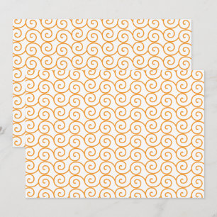 Ein brauner und orangefarbener Teppich mit einem s Einladung