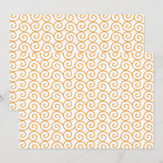 Ein brauner und orangefarbener Teppich mit einem s Einladung