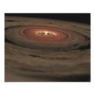 Ein brauner Zwerg umgeben durch eine wirbelnde Fotodruck