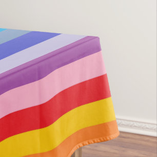 Ein breitere Spektrum-Regenbogen-Streifen Tischdecke