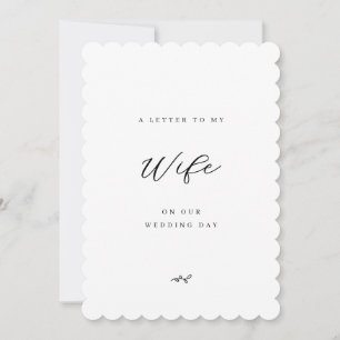 Ein Brief an meine Frau zu unserem Hochzeitstag Mi Karte