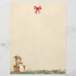 Ein Brief vom Weihnachtself (einfaches Blatt)