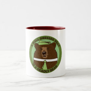 Ein Brunnen gekleideter Bär ist ein tödlicher B Zweifarbige Tasse