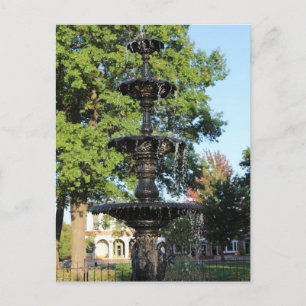Ein Brunnen in Pella Iowa Postkarte