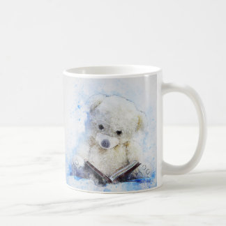 Ein Buch am Bedtime - niedlicher Teddybärnentwurf Kaffeetasse