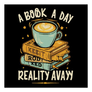 Ein Buch am Tag behalte Realität weg Poster