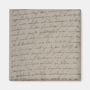 Ein Buchstabe von Maria Theresa zu König Frederic Magnet