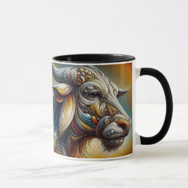 Ein Büffelbild. Tasse