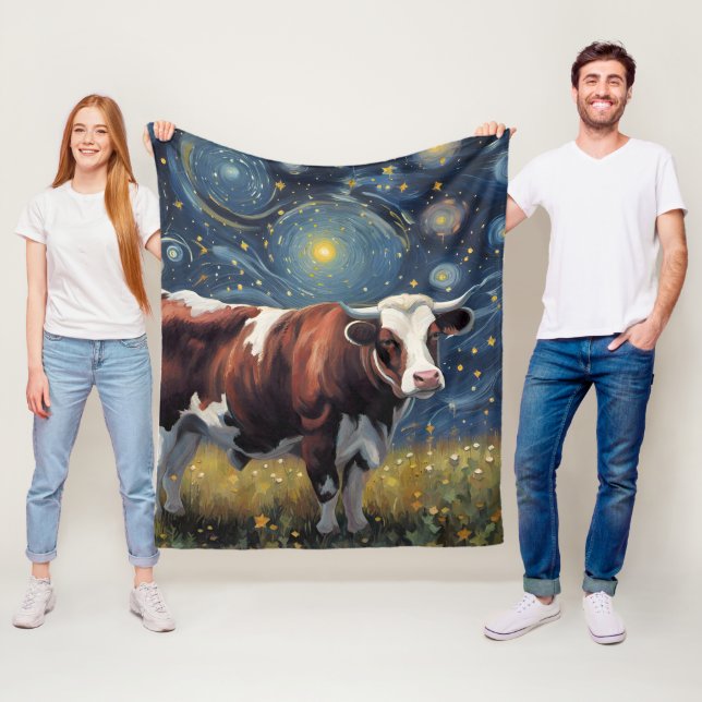 Ein Bull in der frühen Nacht Fleecedecke (Beispiel)