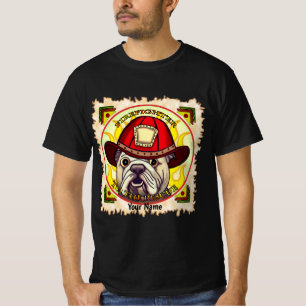 Ein Bulldoggen-Feuerwehrmann T-Shirt