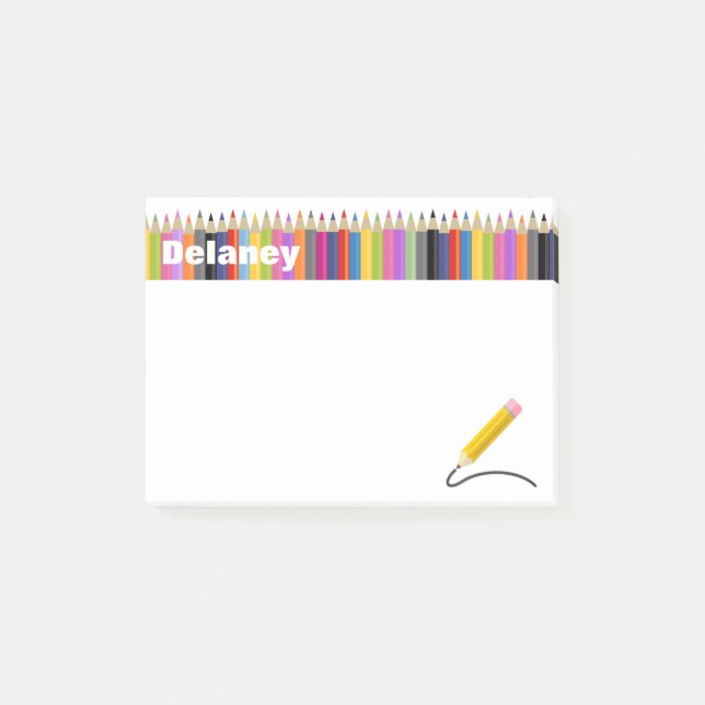 Ein bunte Leben-Name-Post-Itanmerkungen Post-it Klebezettel (Vorderseite)
