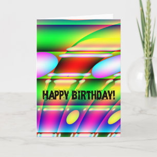 Ein bunter abstrakter Geburtstag Karte