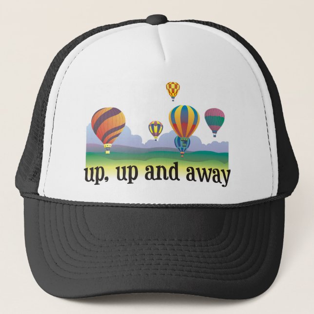 Ein buntes Ballonfliegengeschenk - Heißluft steigt Truckerkappe (Vorderseite)