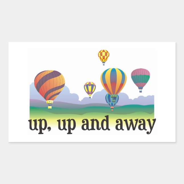 Ein buntes Ballonfluggeschenk - Heißluftballons Rechteckiger Aufkleber (Vorderseite)