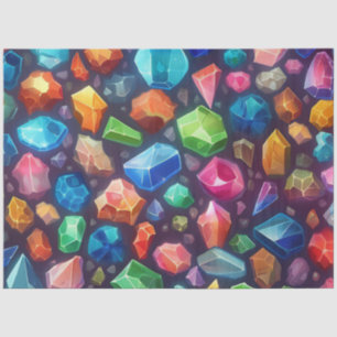 Ein buntes Design der Gem-Serie 10 Seidenpapier