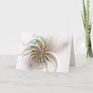 Ein buntes Fraktal-Ornament. Abstrakte Blume