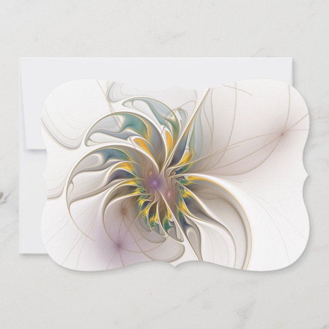 Ein buntes Fraktal-Ornament. Abstrakte Blume (Vorderseite)