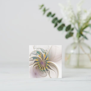 Ein buntes Fraktal-Ornament. Abstrakte Blume Empfehlungskarte