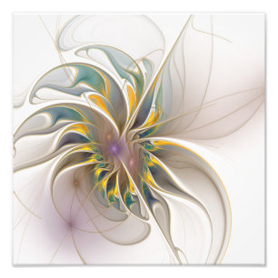 Ein buntes Fraktal-Ornament. Abstrakte Blume Fotodruck