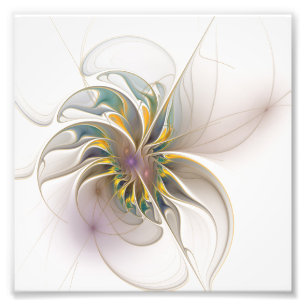 Ein buntes Fraktal-Ornament. Abstrakte Blume Fotodruck