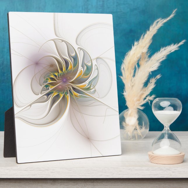 Ein buntes Fraktal-Ornament. Abstrakte Blume Fotoplatte (Seite)