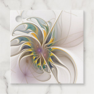 Ein buntes Fraktal-Ornament. Abstrakte Blume Geschenkanhänger