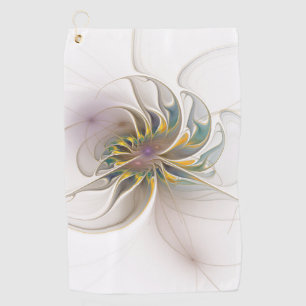 Ein buntes Fraktal-Ornament. Abstrakte Blume Golfhandtuch