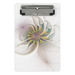Ein buntes Fraktal-Ornament. Abstrakte Blume Mini Klemmbrett