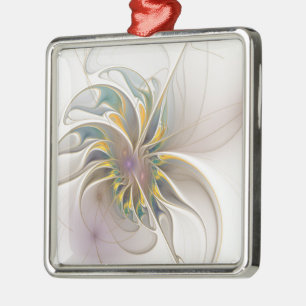 Ein buntes Fraktal-Ornament. Abstrakte Blume Ornament Aus Metall
