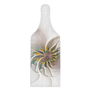 Ein buntes Fraktal-Ornament. Abstrakte Blume Schneidebrett