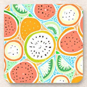 Ein buntes Fruchtspiel Kunst und Kultur Getränkeuntersetzer