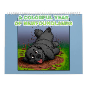 Ein buntes Jahr der Neufundländer Kalender