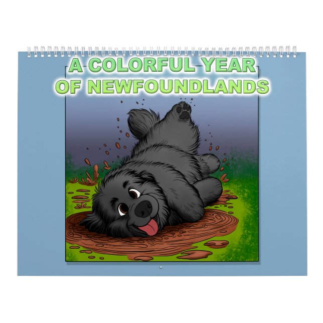 Ein buntes Jahr der Neufundländer Kalender (Titelbild)