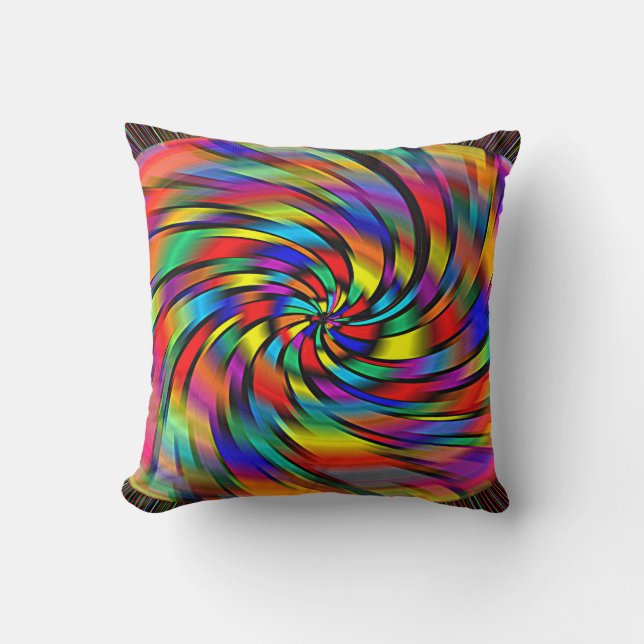 Ein buntes Pinwheel-Kissen Kissen (Vorderseite)