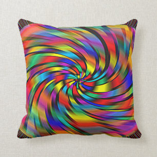 Ein buntes Pinwheel-Kissen Kissen