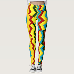 Ein buntes Zickzackmuster "Ratti_Creative_Arts" Leggings