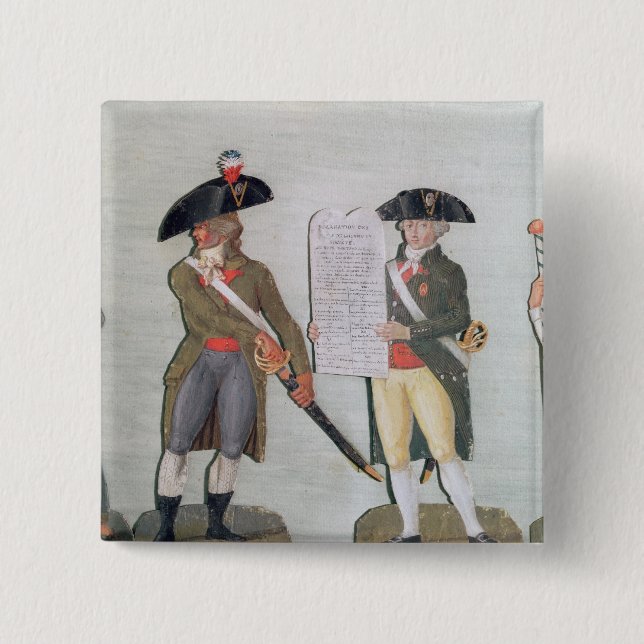 Ein Bürger bereit zu kämpfen und ein Bürger Button (Vorderseite)