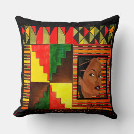 Ein Burst des Kwanzaa-Wurfkissens Kissen