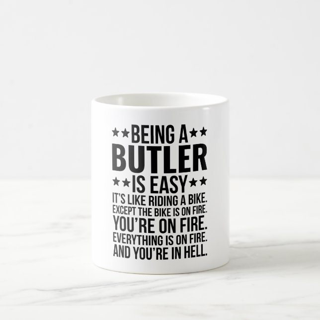 Ein Butler zu sein ist einfach, wie ein Fahrrad zu Kaffeetasse (Mittel)