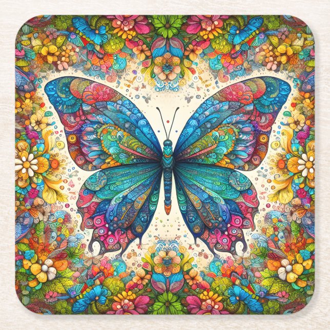 Ein Butterfly-Kantenballett Rechteckiger Pappuntersetzer (Vorderseite)