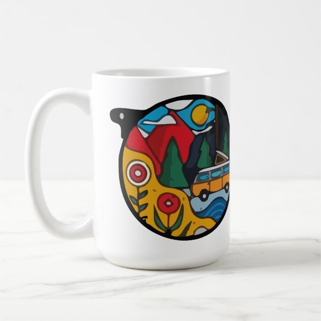 Ein Camping-Abenteuer Kaffeetasse (Links)