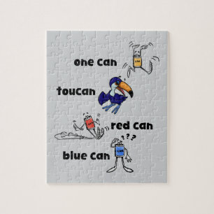 Ein Can Toucan Roter Can Blauer Can 110-Teile-Puzz