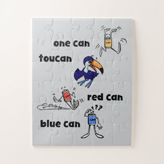 Ein Can Toucan Roter Can Blauer Can 30 Teile Puzzl (Vertikal)