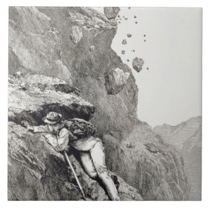 Ein Cannonade auf dem Matterhorn, 1862, 'vom Asc Fliese