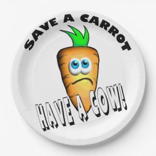 EIN CARROT gerettet - HABEN SIE EIN KÜHLENABENDESS Pappteller