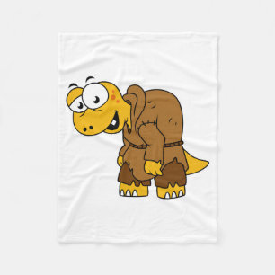 Ein Cartoon Dinosaurier Hunchback. Fleecedecke