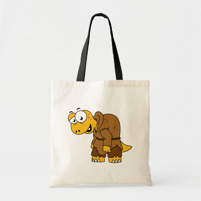 Ein Cartoon Dinosaurier Hunchback. Tragetasche (Vorne)