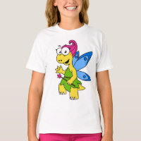 Ein Cartoon Fairysaur Dinosaurier.
