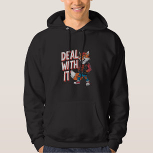 Ein Cartoon-Fuchs im Harajuku-Stil Hoodie