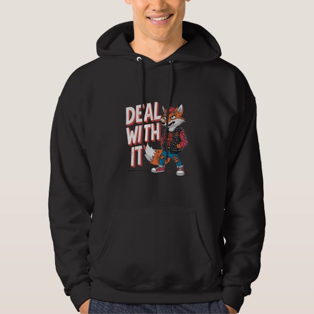 Ein Cartoon-Fuchs im Harajuku-Stil Hoodie (Vorderseite)